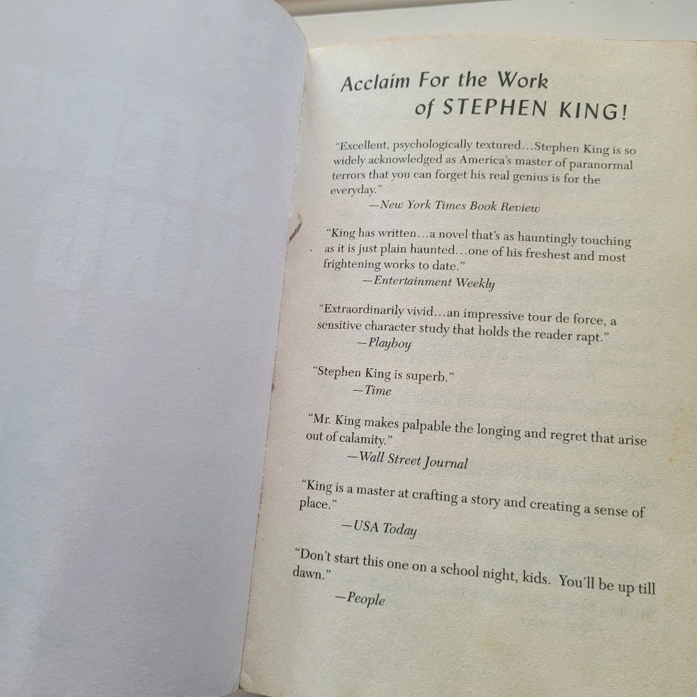 Stephen King 'Later' Paperback Book